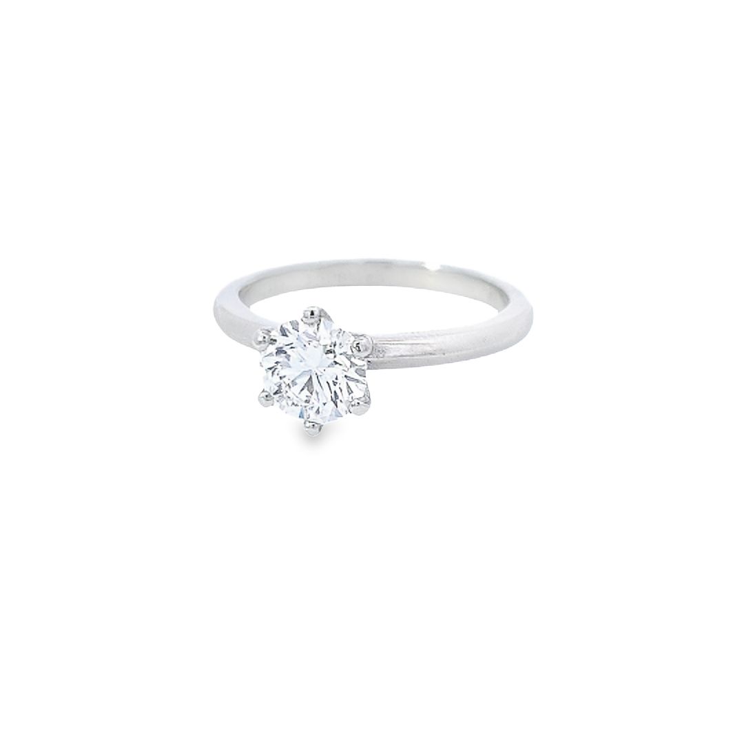 GIA 1.00ct D/SI1 Round Brilliant Cut Diamond Solitaire set in Platinum