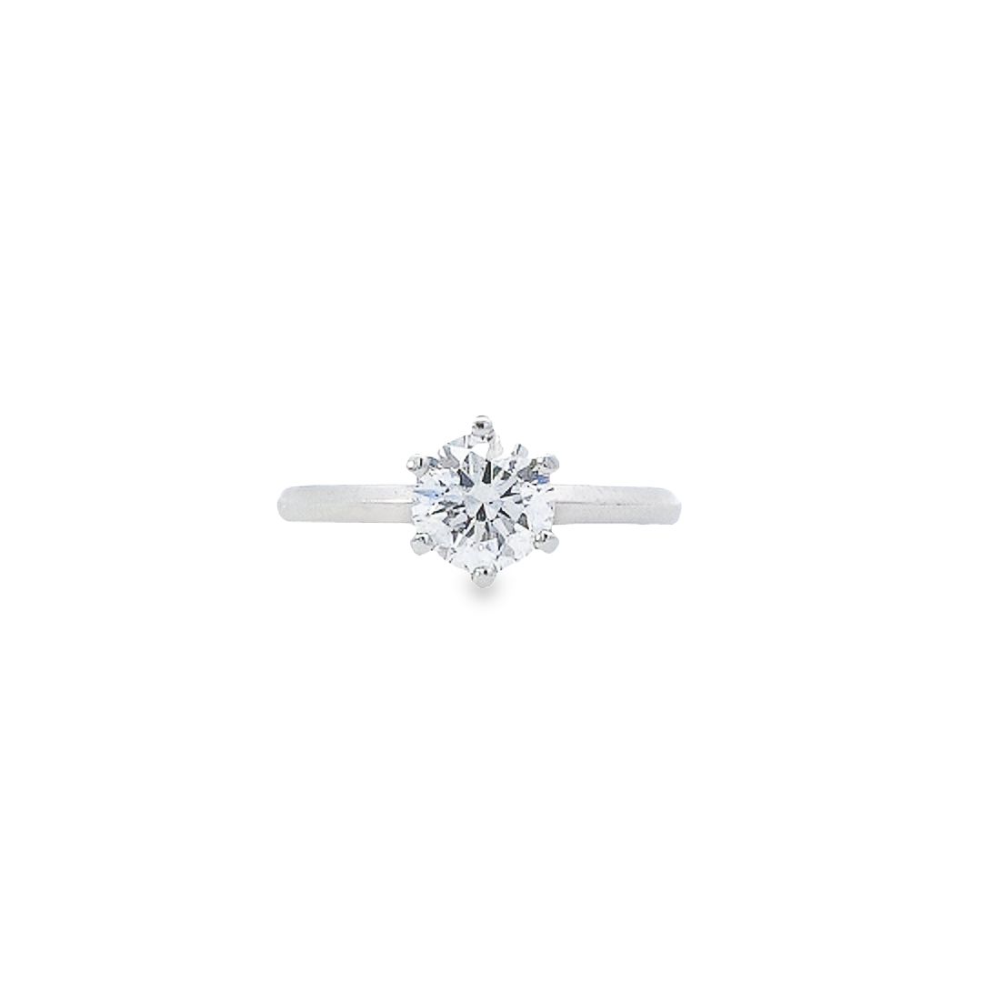 GIA 1.00ct D/SI1 Round Brilliant Cut Diamond Solitaire set in Platinum