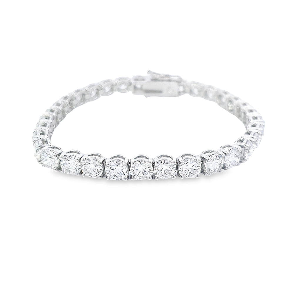 16.74ct Diamond Line Bracelet in 18ct White Gold