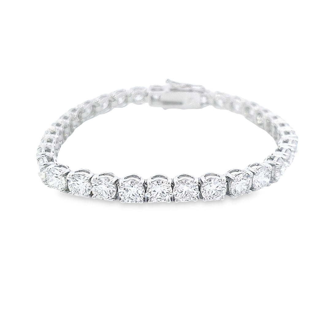 16.74ct Diamond Line Bracelet in 18ct White Gold - Montpellier Jewellers