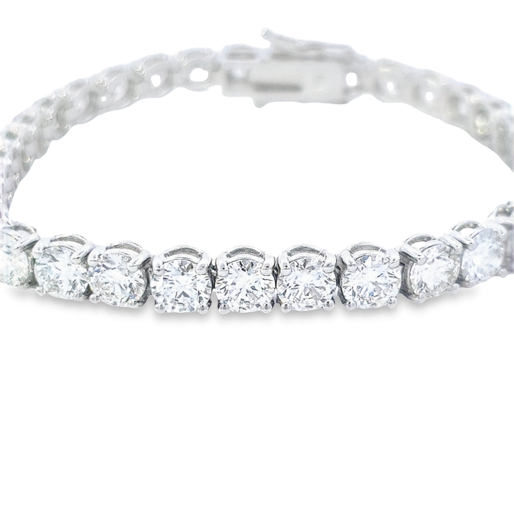 16.74ct Diamond Line Bracelet in 18ct White Gold