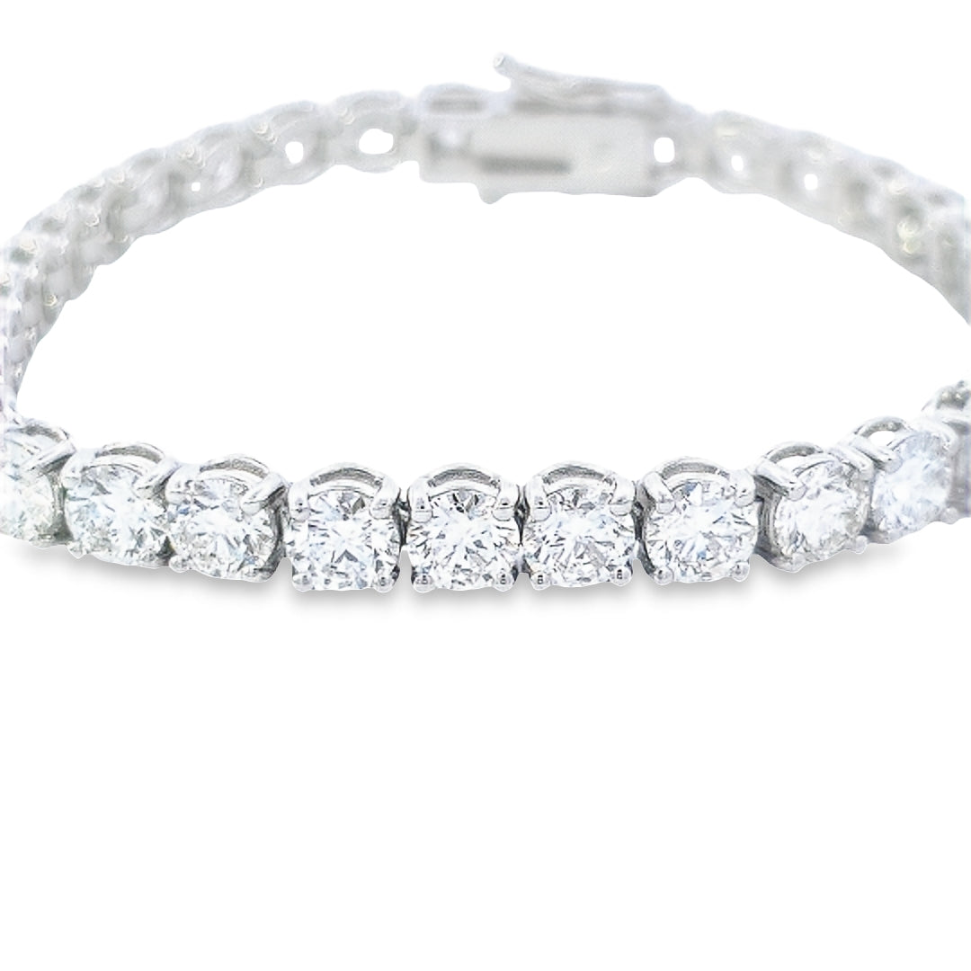 16.74ct Diamond Line Bracelet in 18ct White Gold - Montpellier Jewellers