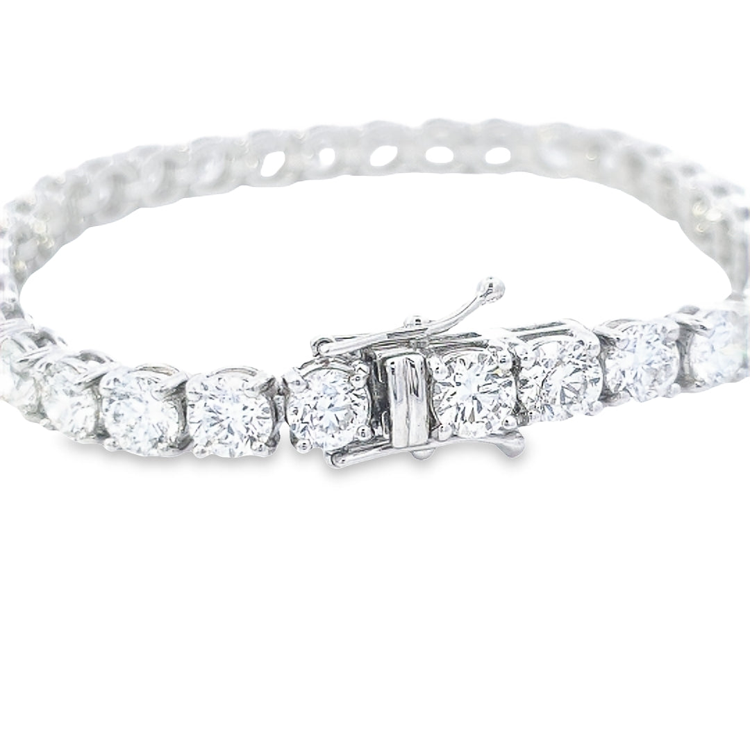 16.74ct Diamond Line Bracelet in 18ct White Gold