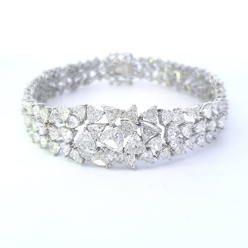 18.58ct Diamond Line Bracelet in 18ct White Gold
