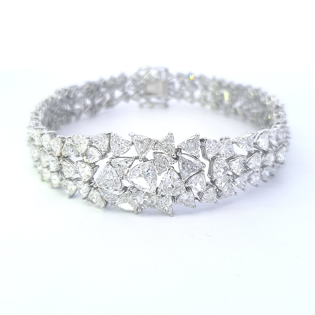 18.58ct Diamond Line Bracelet in 18ct White Gold