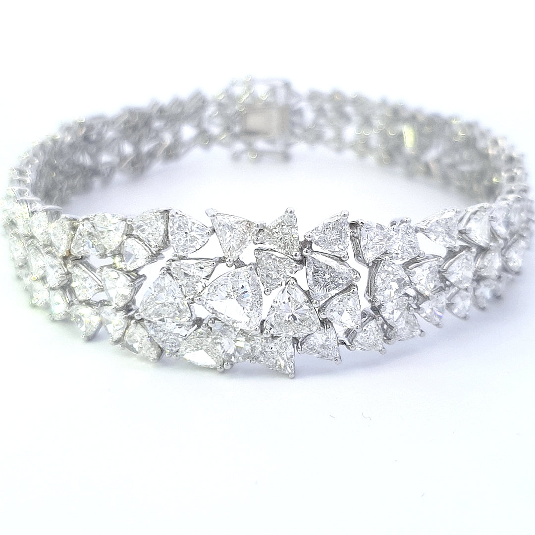 18.58ct Diamond Line Bracelet in 18ct White Gold
