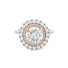 GIA 2.02ct Faint Pink Diamond Halo Ring Set in 18ct Gold
