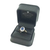Oval Cut Sapphire & Diamond Cluster Ring Set in 18ct Gold