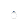 Oval Cut Sapphire & Diamond Cluster Ring Set in 18ct Gold