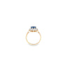 Oval Cut Sapphire & Diamond Cluster Ring Set in 18ct Gold