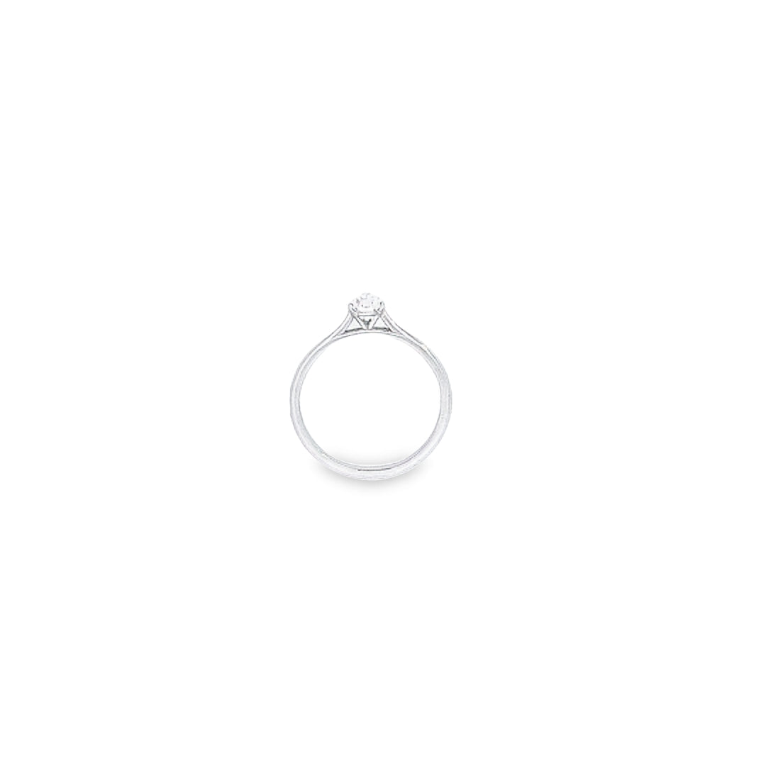 GIA 0.70ct G/SI2 Pear Shaped Diamond Solitaire set in Platinum