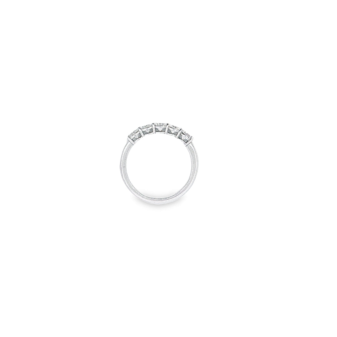 0.90ct H VS/SI 5 Stone Diamond Ring set in Platinum
