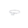 GIA 0.50ct E/VVS2 Asscher Cut Diamond Ring with Tapered Baguette Diamond Shoulders Set in Platinum