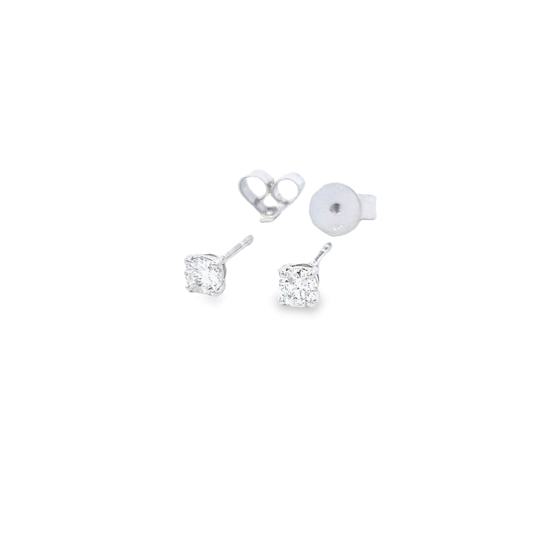 0.40ct Diamond Stud Earrings Set In 18ct White Gold