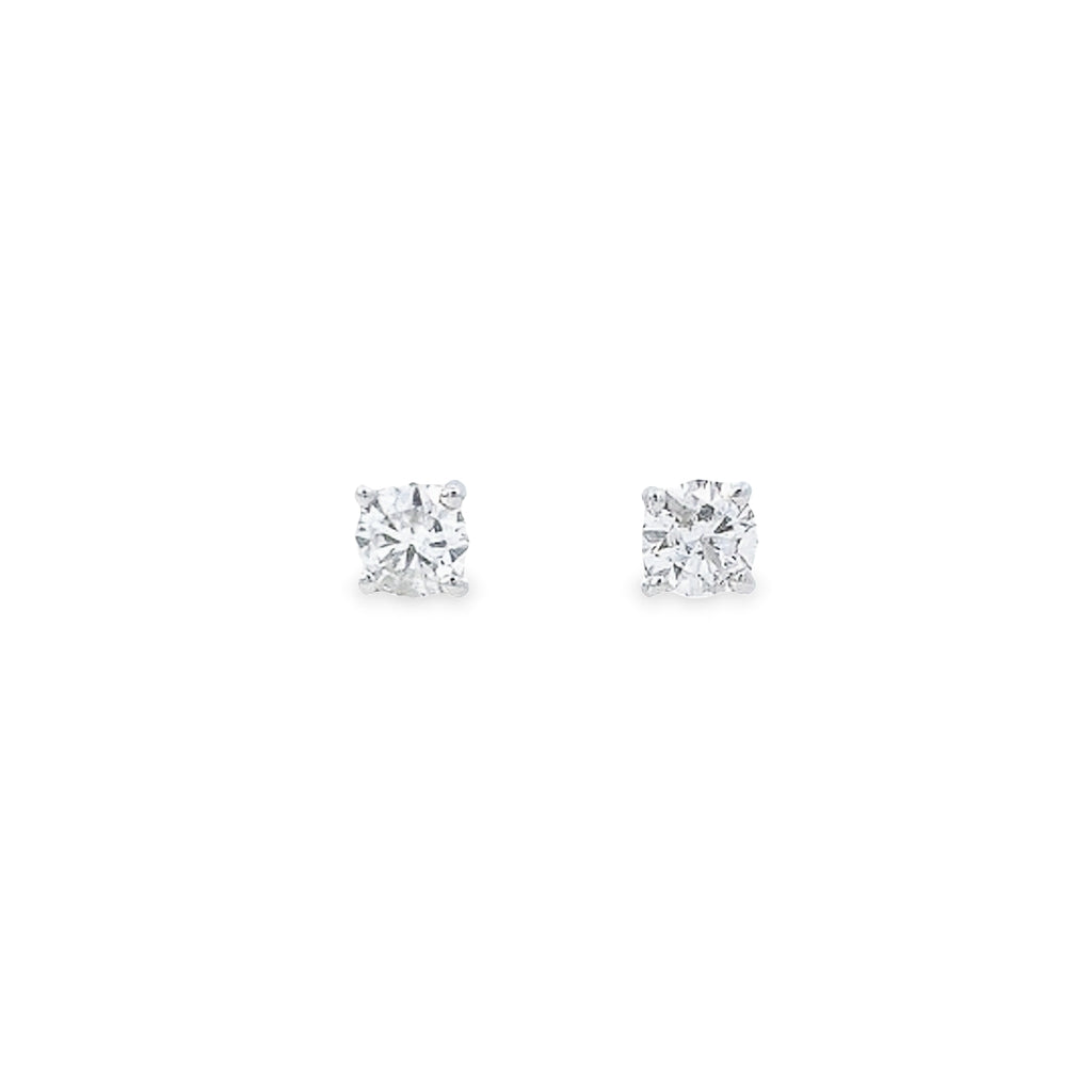 0.40ct Diamond Stud Earrings Set In 18ct White Gold
