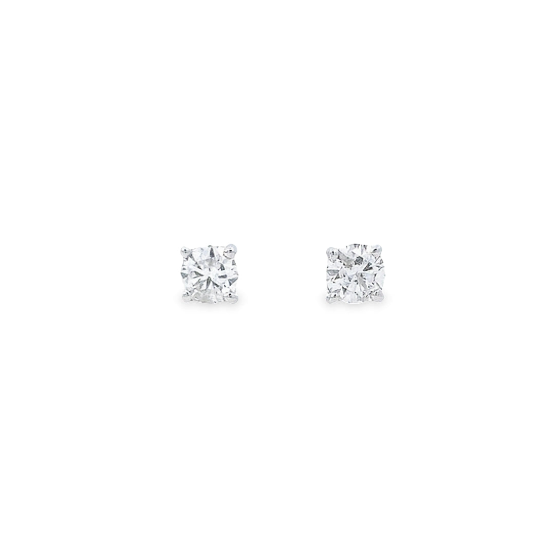 0.40ct Diamond Stud Earrings Set In 18ct White Gold