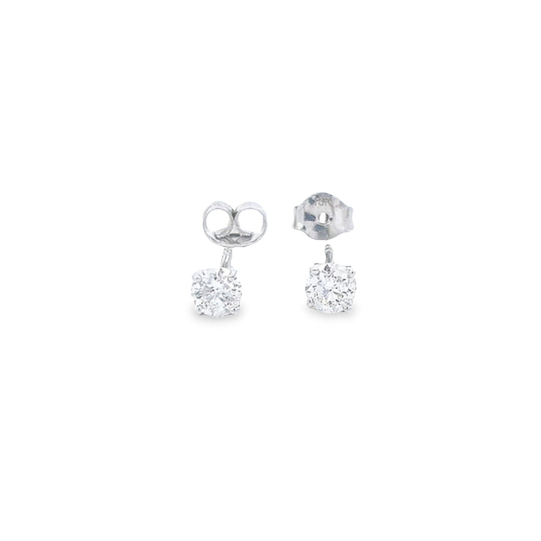 0.60ct Diamond Stud Earrings Set In 18ct White Gold