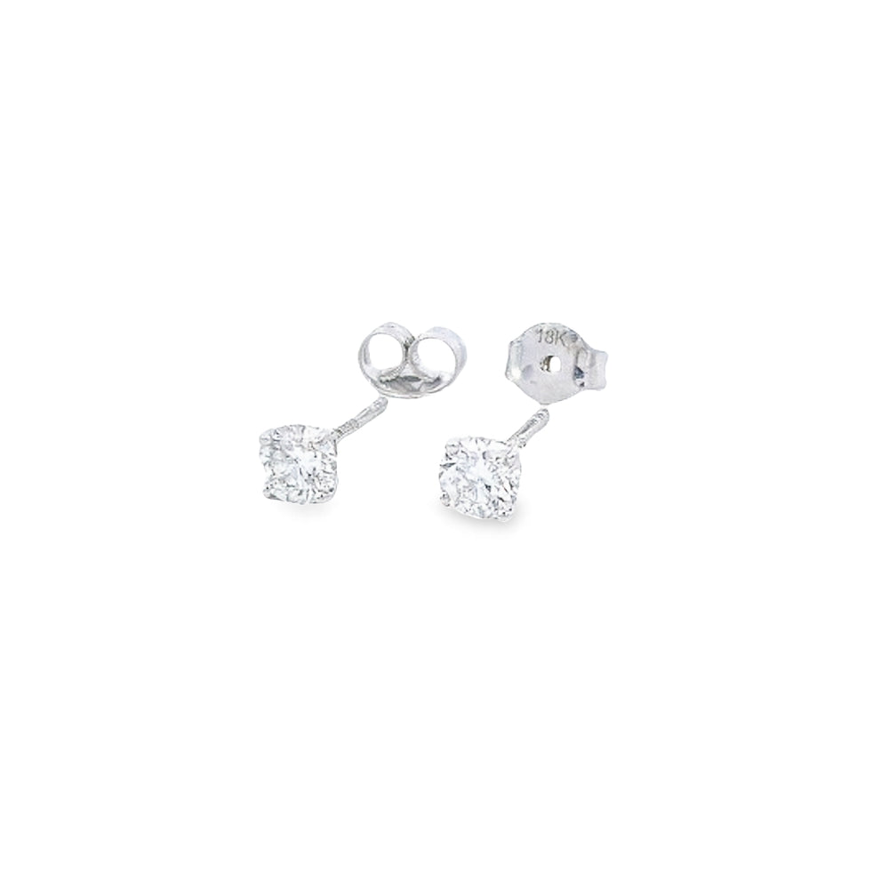 0.60ct Diamond Stud Earrings Set In 18ct White Gold