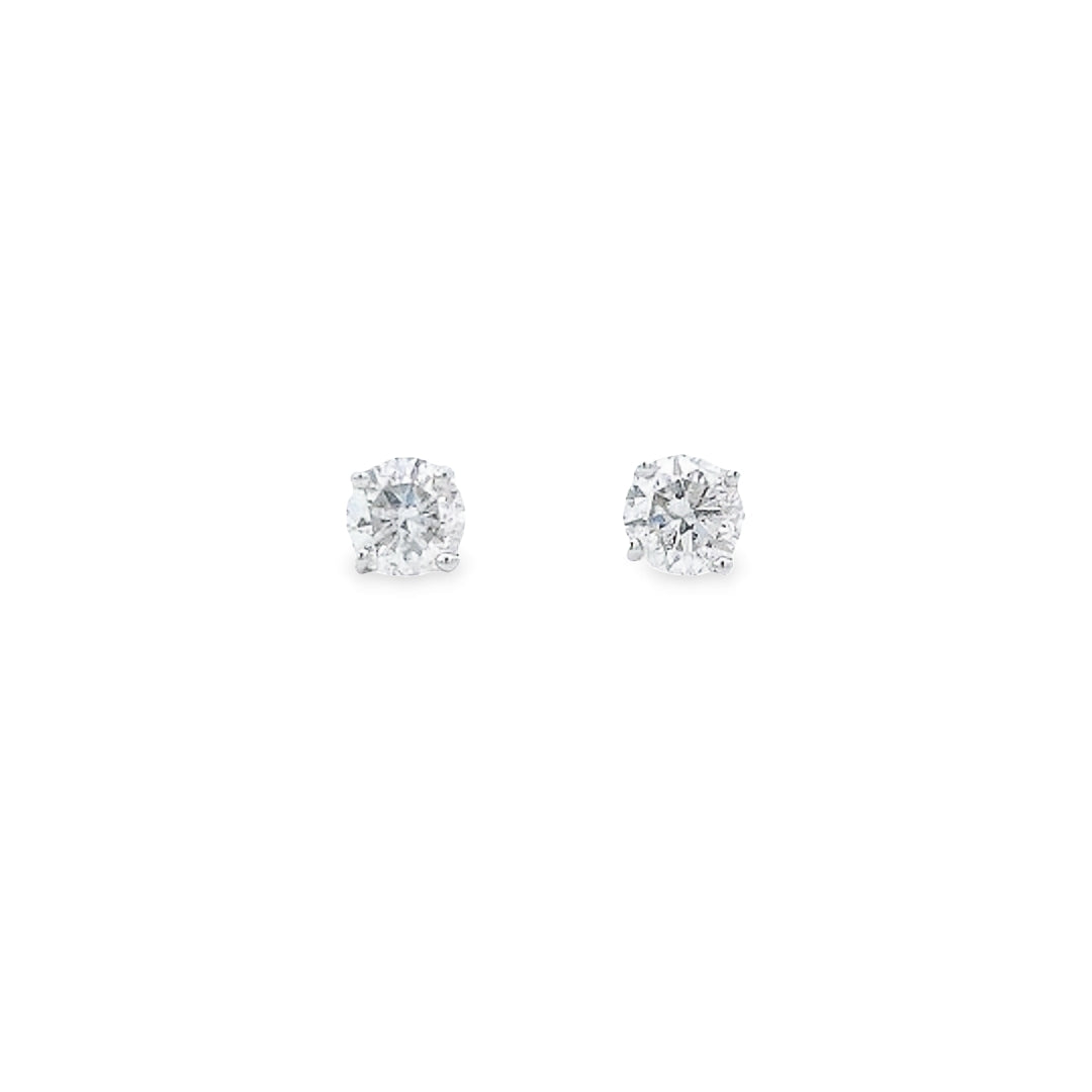 0.60ct Diamond Stud Earrings Set In 18ct White Gold