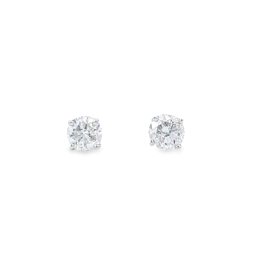 0.60ct Diamond Stud Earrings Set In 18ct White Gold