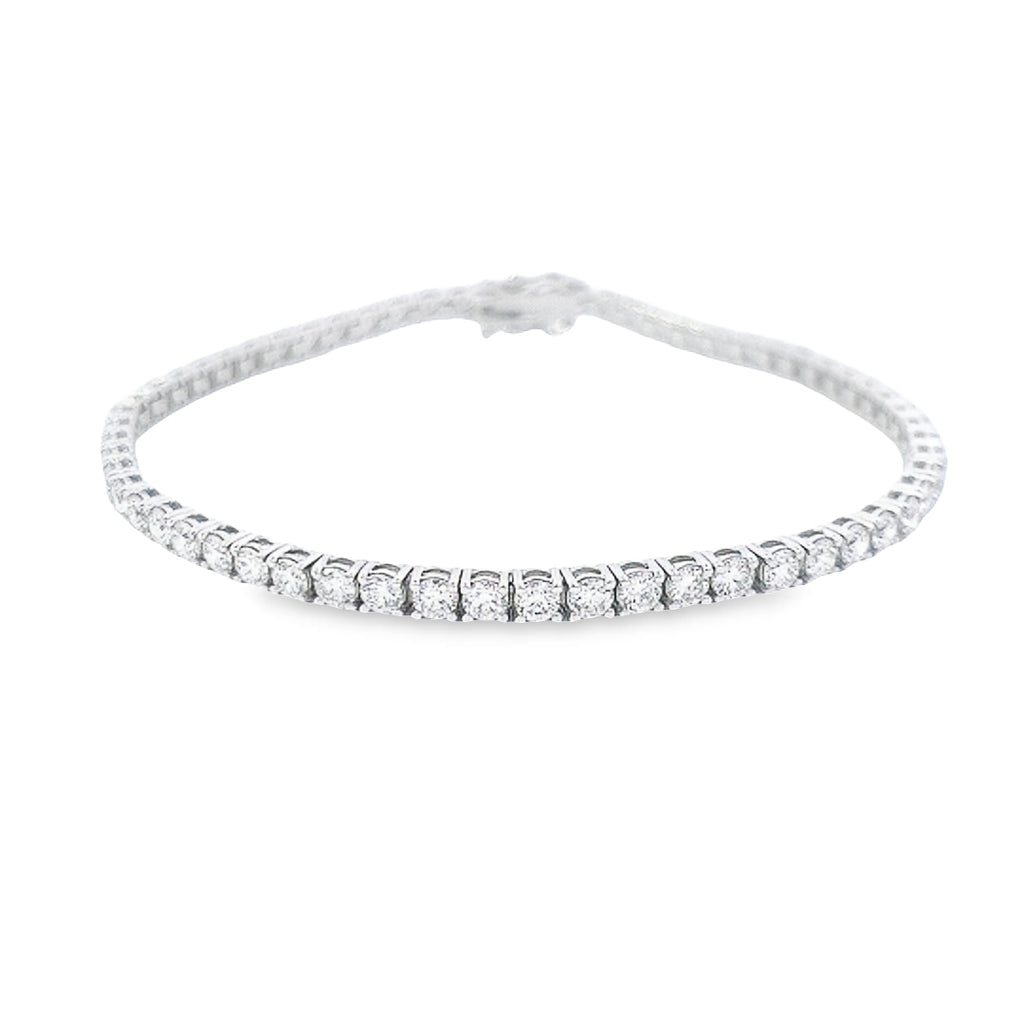 4.52ct Diamond Line Bracelet in 18ct White Gold