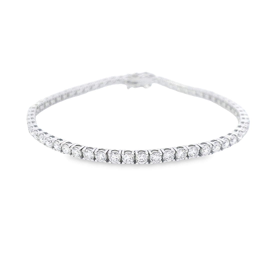 4.52ct Diamond Line Bracelet in 18ct White Gold
