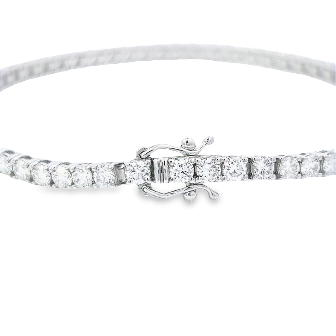 4.52ct Diamond Line Bracelet in 18ct White Gold