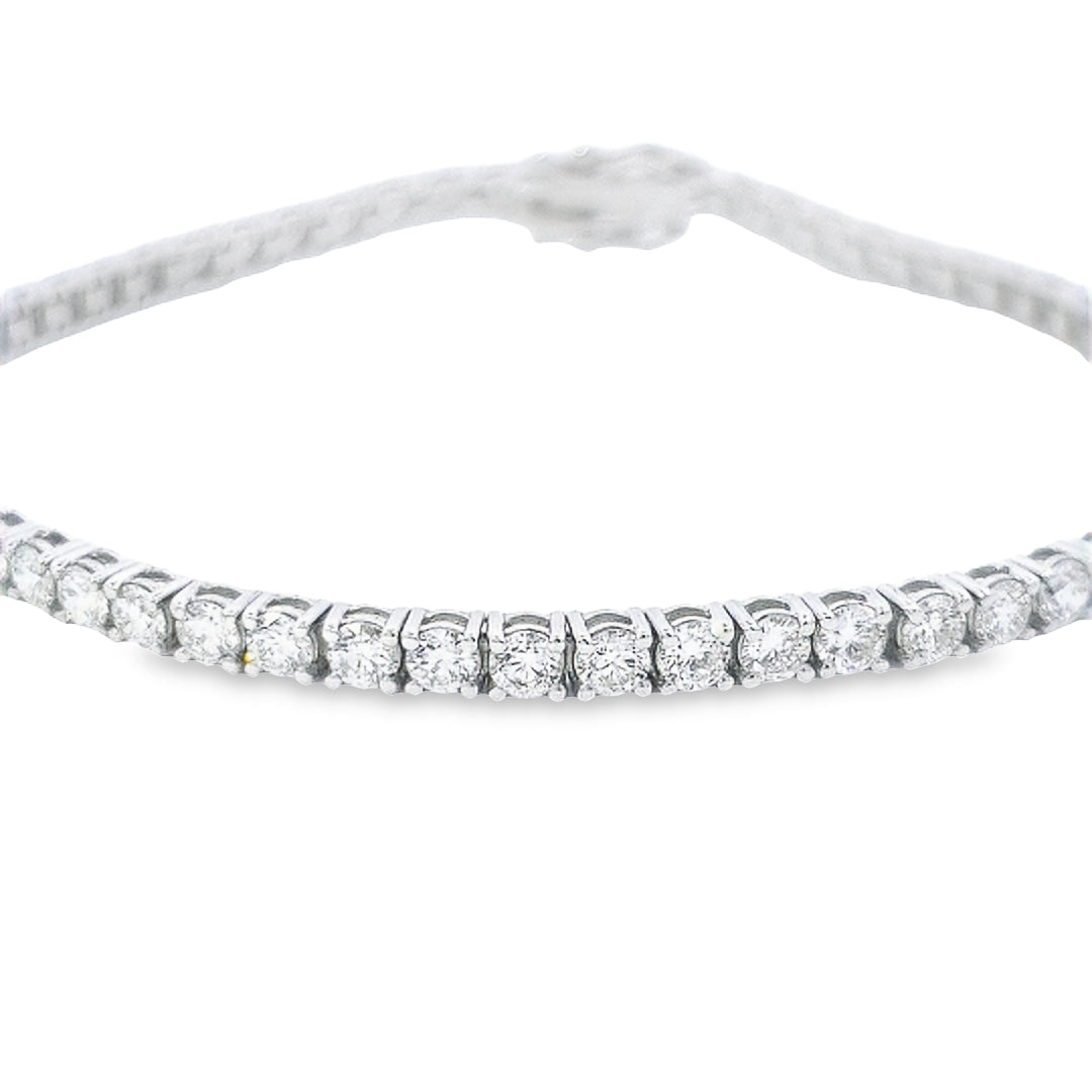 4.52ct Diamond Line Bracelet in 18ct White Gold