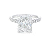 GIA 5.02ct H/SI1 Radiant Cut Diamond Solitaire set in Platinum with Diamond Band
