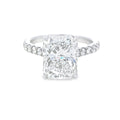GIA 5.02ct H/SI1 Radiant Cut Diamond Solitaire set in Platinum with Diamond Band - Montpellier Jewellers