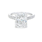 GIA 5.02ct H/SI1 Radiant Cut Diamond Solitaire set in Platinum with Diamond Band