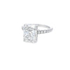GIA 5.02ct H/SI1 Radiant Cut Diamond Solitaire set in Platinum with Diamond Band