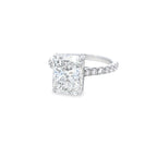 GIA 5.02ct H/SI1 Radiant Cut Diamond Solitaire set in Platinum with Diamond Band