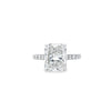 GIA 5.02ct H/SI1 Radiant Cut Diamond Solitaire set in Platinum with Diamond Band