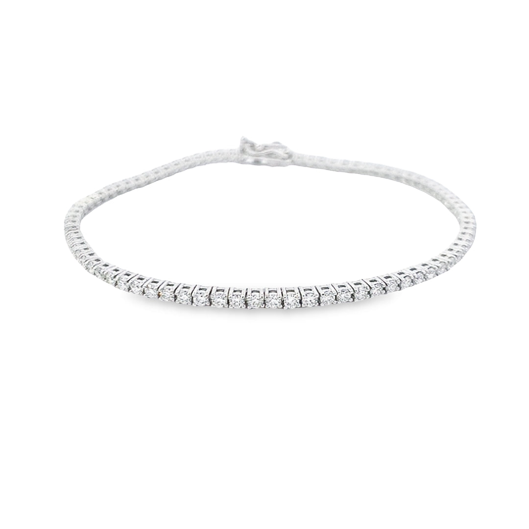 2.20ct Diamond Line Bracelet in 18ct White Gold - Montpellier Jewellers