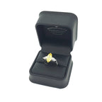 GIA 3.02ct Fancy Intense Yellow Marquise Cut Diamond Ring