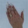 GIA 1.01ct Fancy Brownish Greenish Yellow Pear Cut Diamond Halo Ring Set in 18ct Yellow Gold