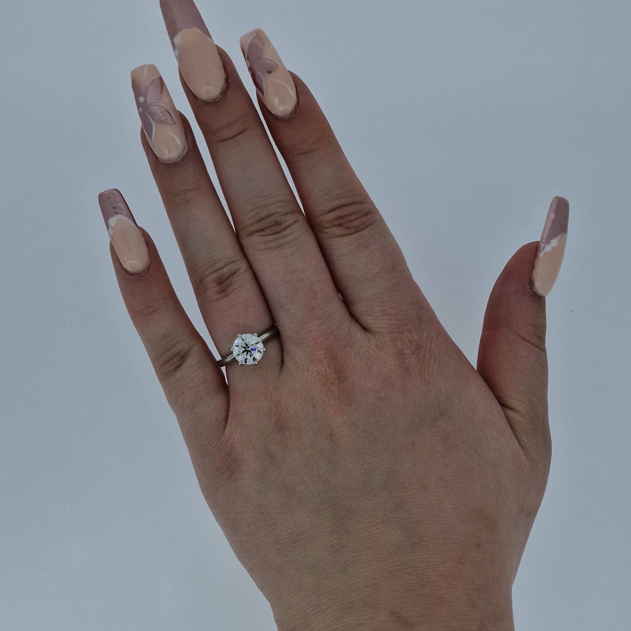 IGI 2.01ct F /SI2 LAB Diamond Solitaire Set In Platinum