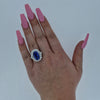 Gubelin Certified 13.81ct Sapphire & Diamond Ring