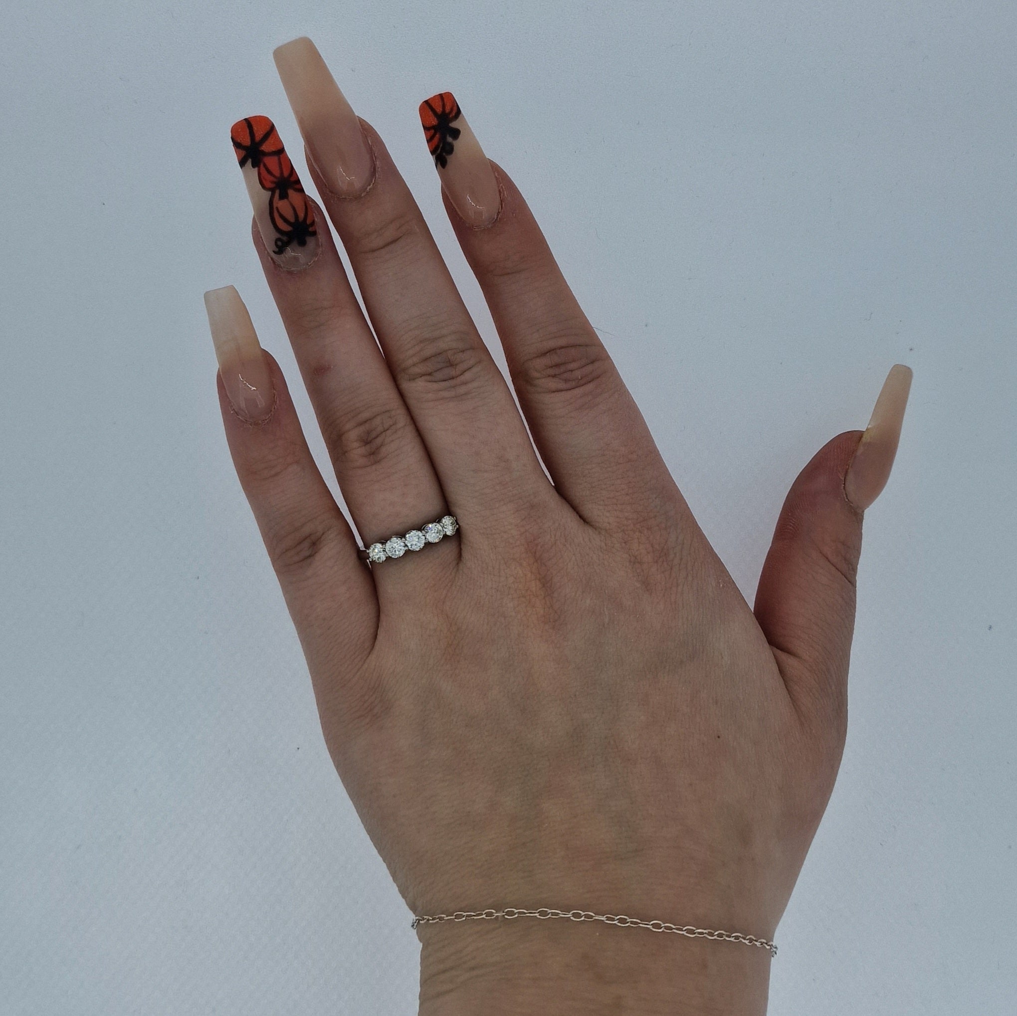 0.90ct H VS/SI 5 Stone Diamond Ring set in Platinum