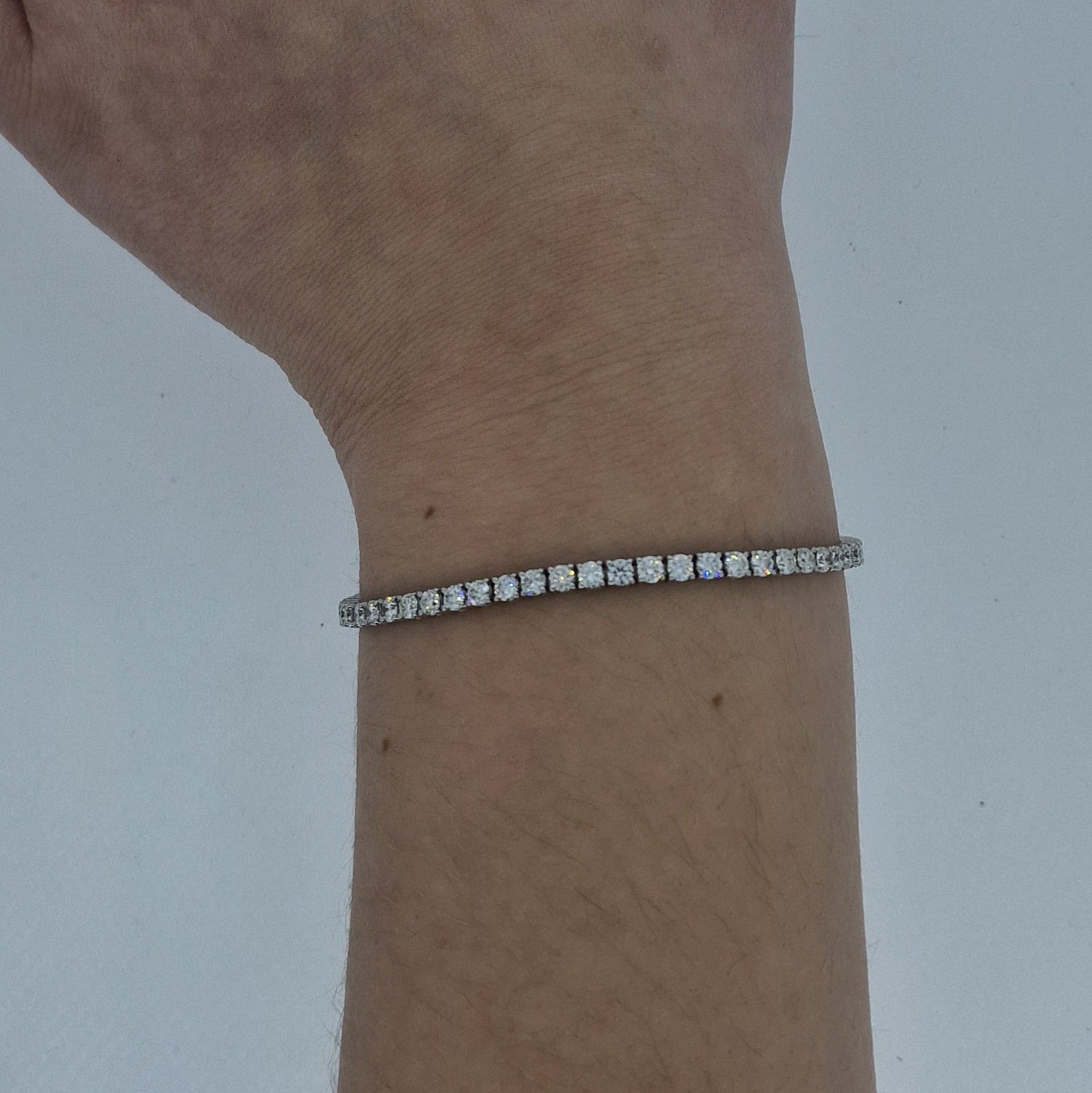 4.52ct Diamond Line Bracelet in 18ct White Gold