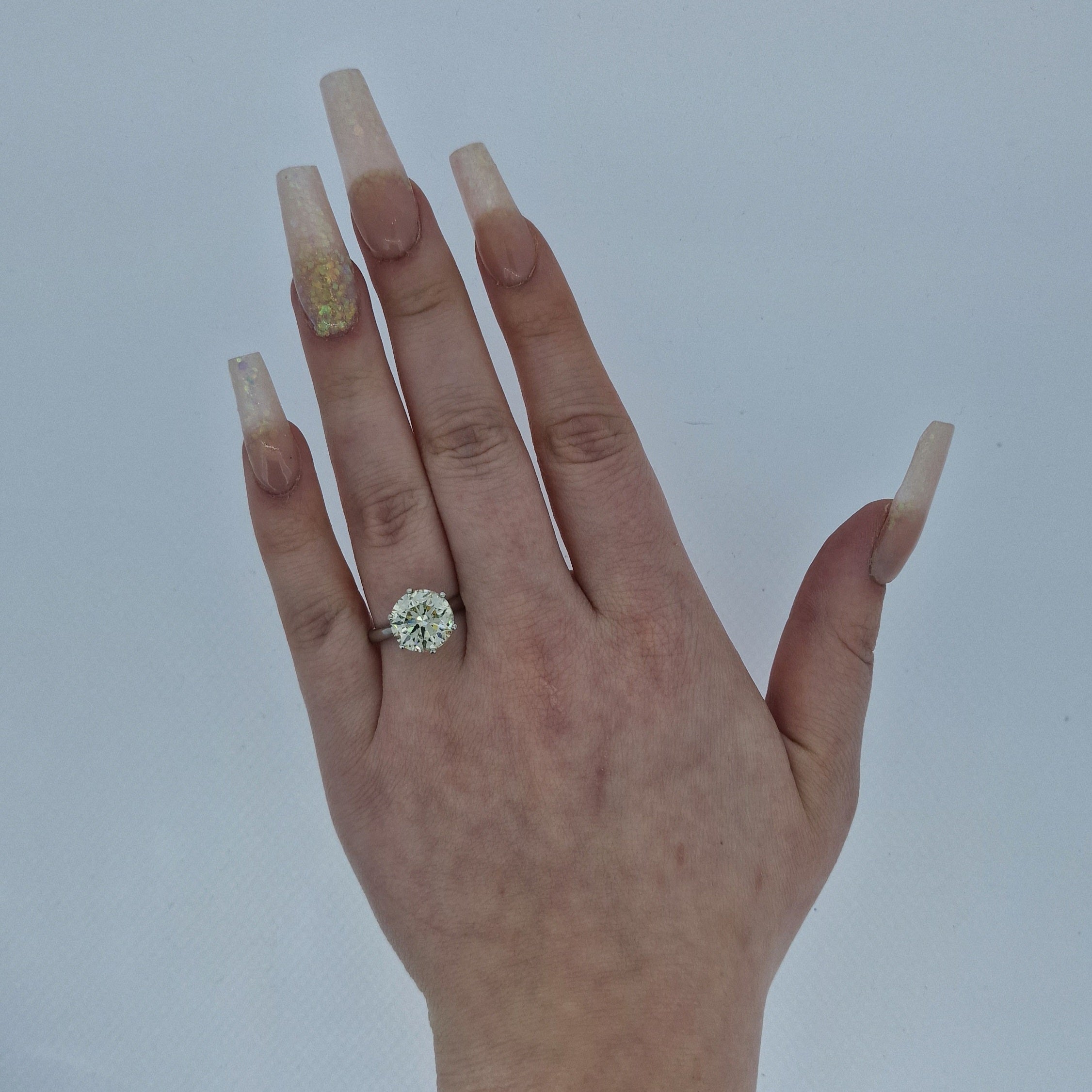 IGI 5.00ct M/I1 Diamond Solitaire Set in Platinum