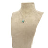 Emerald & Diamond Oval Shaped Pendant Set in 18ct White Gold