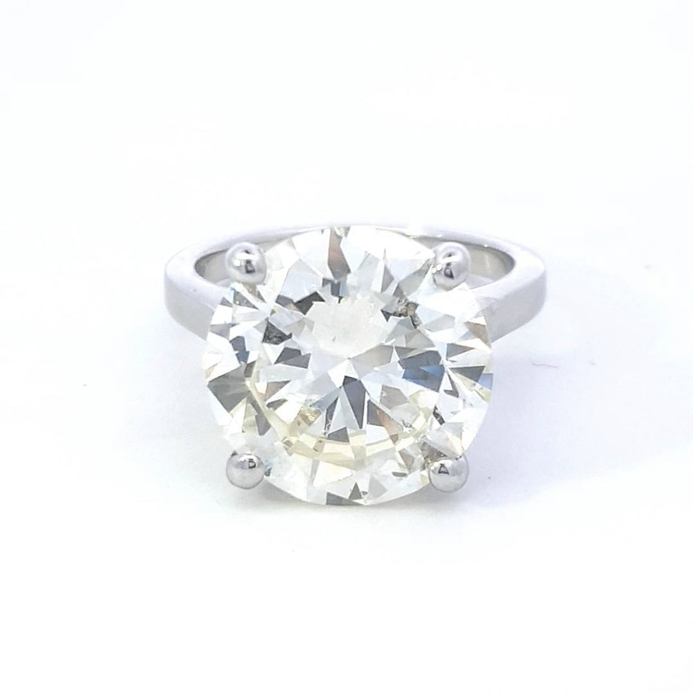 10.07ct Round Brilliant Cut Diamond Solitaire Set in 18ct White Gold