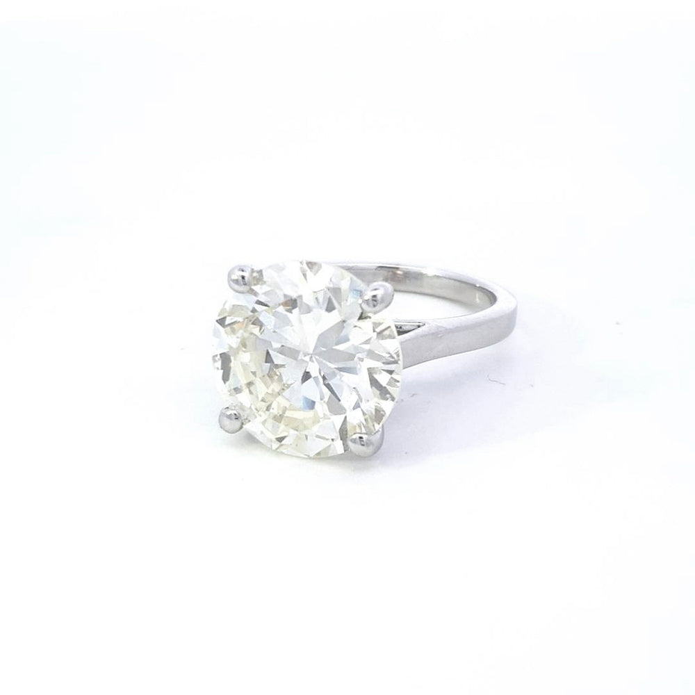 10.07ct Round Brilliant Cut Diamond Solitaire Set in 18ct White Gold