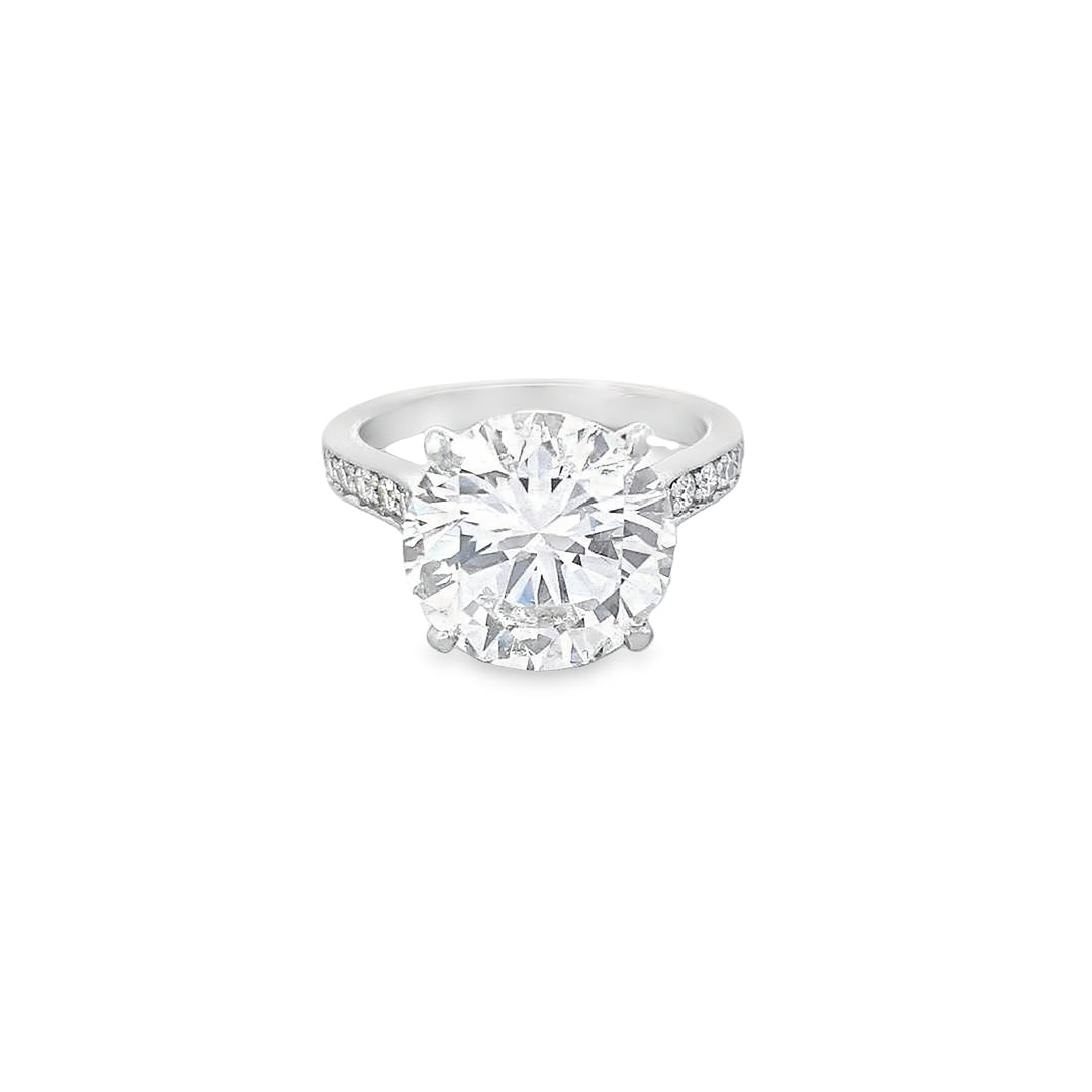 GIA 5.01ct G/SI1 Round Brilliant Cut Diamond Solitaire set in Platinum