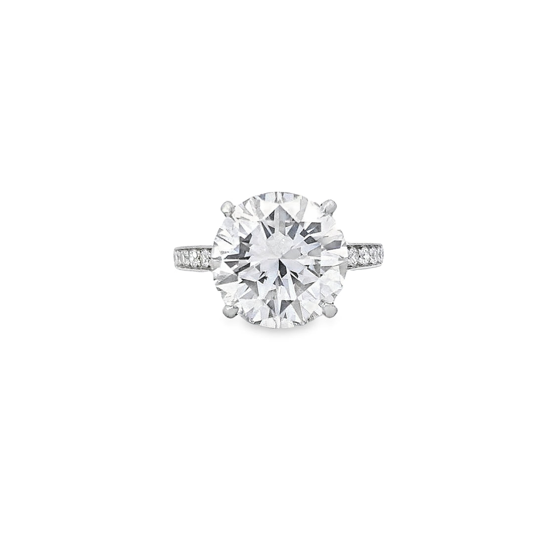 GIA 5.01ct G/SI1 Round Brilliant Cut Diamond Solitaire set in Platinum