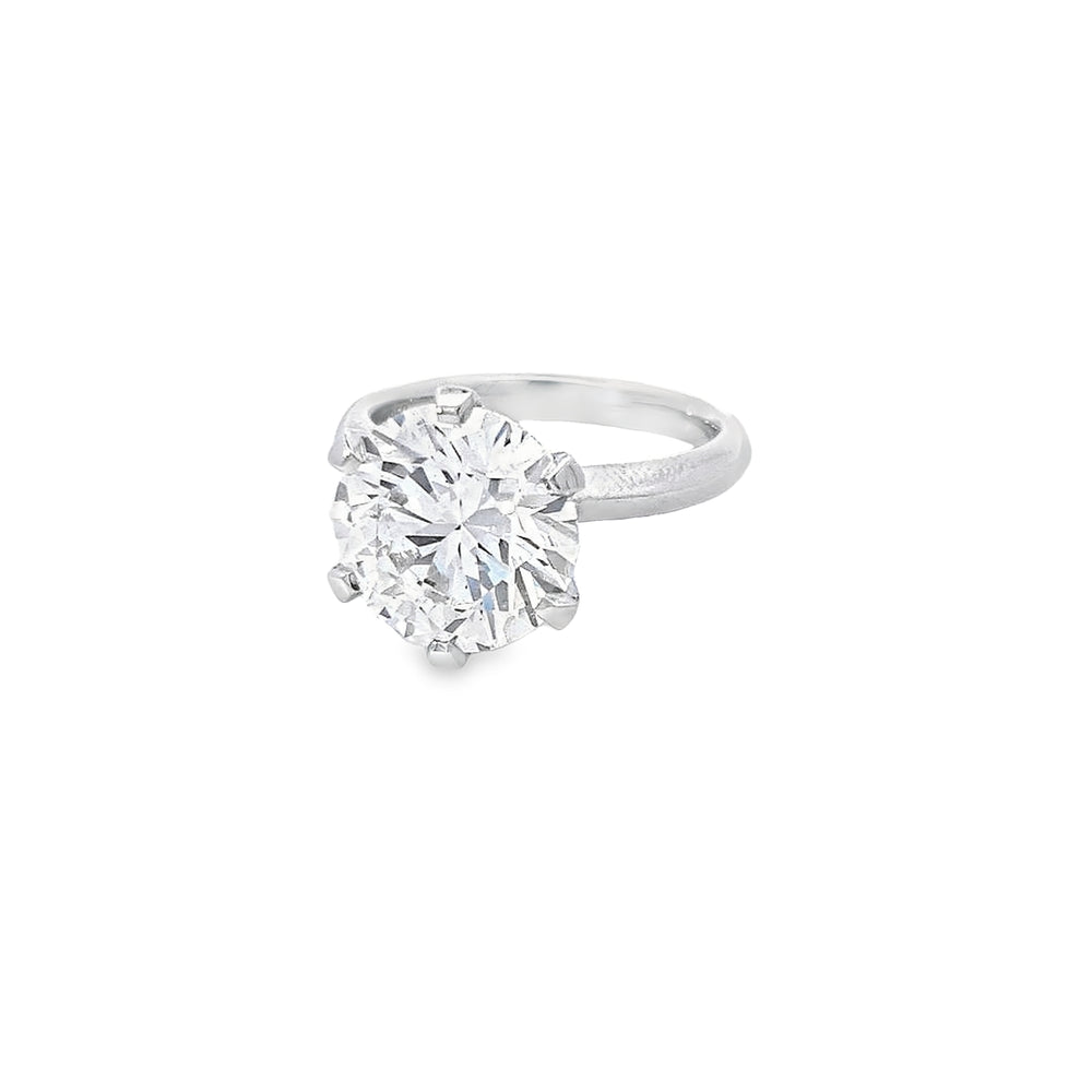 IGI 5.27ct H/VS2 LAB Diamond Solitaire Engagement Ring Set In Platinum