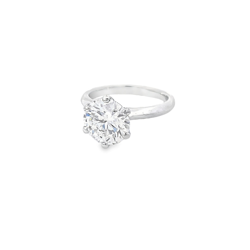 IGI 3.01ct G/VS2 LAB Diamond Solitaire Engagement Ring Set In Platinum