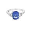 Gubelin Certified 2.71ct Sapphire (No Heat) & Diamond Ring - Montpellier Jewellers